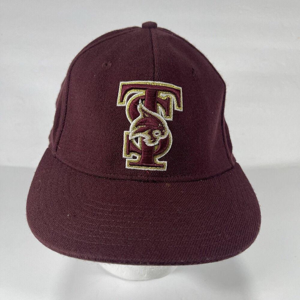 Texas State Bobcats Hat Adidas Superflex Maroon Gold Fitted Cap XL/XXL NCAA